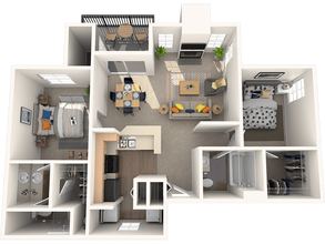 Two Bedroom Two Bath (Plan C) 06-118 floor plan